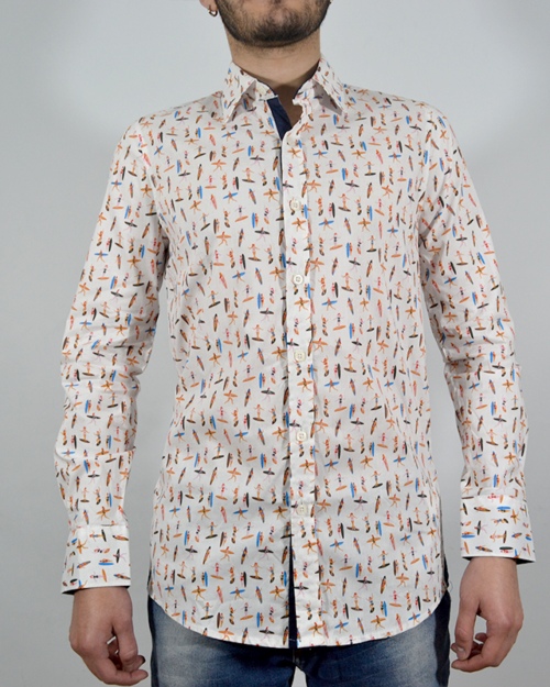 Camisa Estamapada Manga Larga Alfred