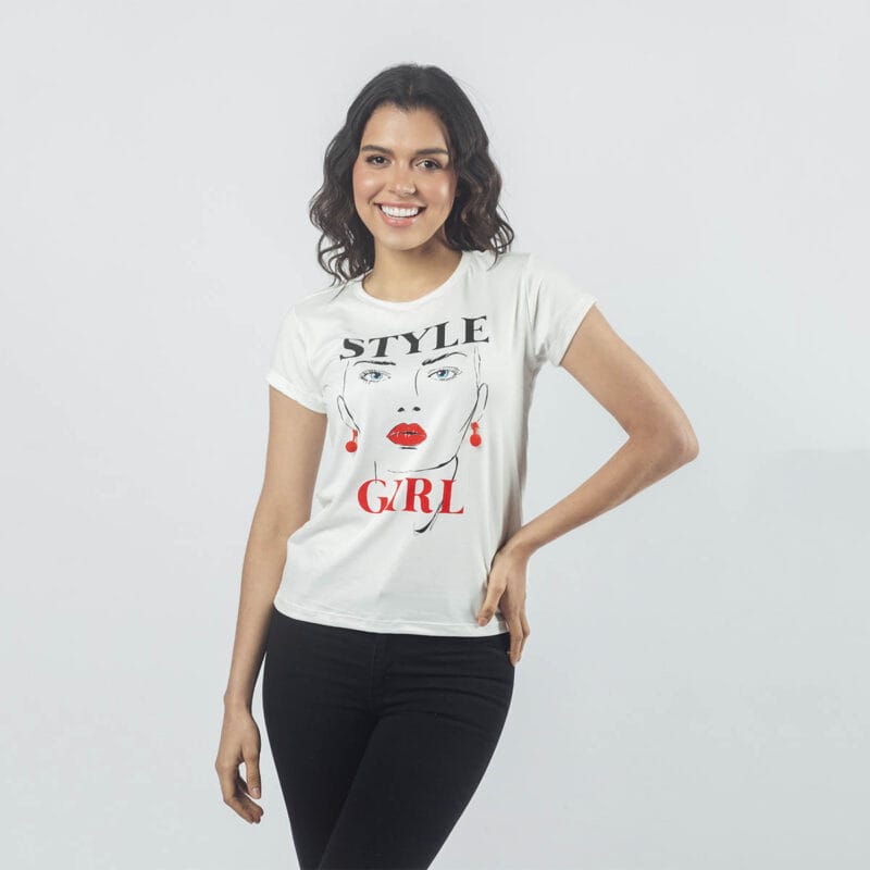 Camiseta Cuello Redondo Style Girl