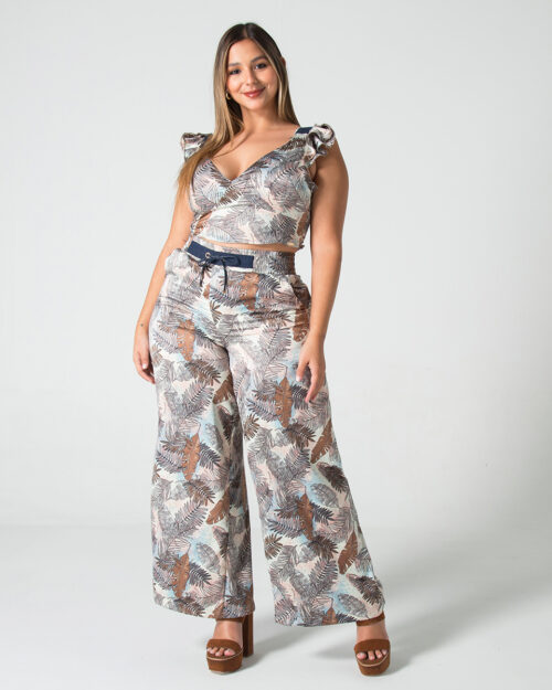 Blusa Crop Top Estampada Suzanne