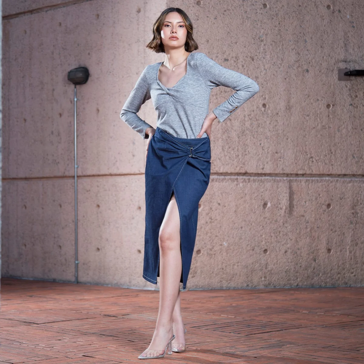 Blusa Slim Escote Cruzado Isha