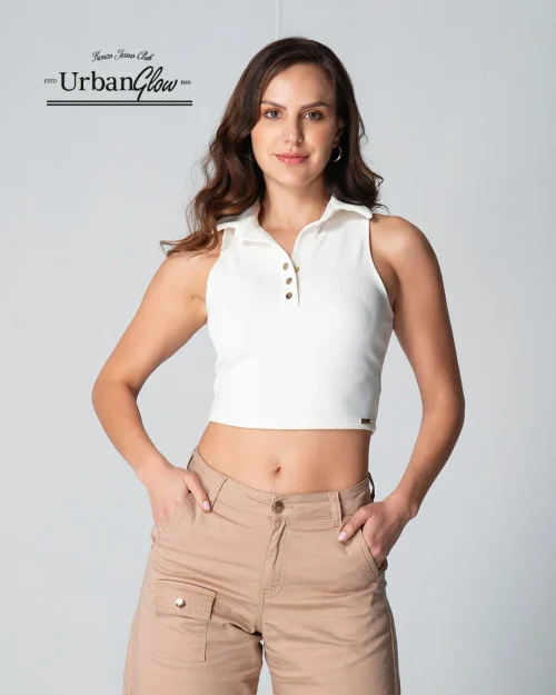Blusa Slim Manga Sisa Vit