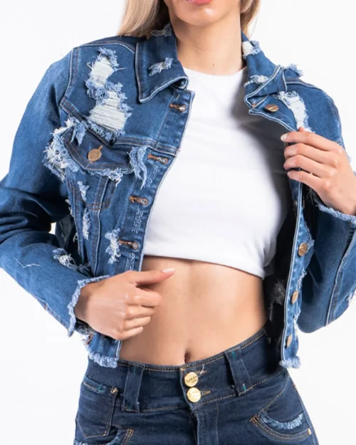 Chaqueta Corta Denim Slim Liang
