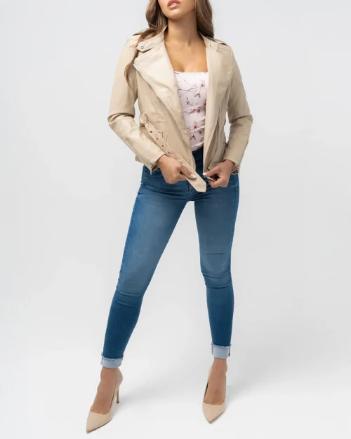 Chaqueta Sintetica Cinturon Anne