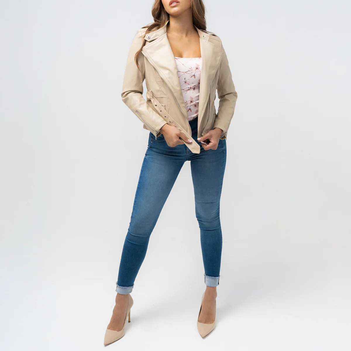 Chaqueta Sintetica Cinturon Anne