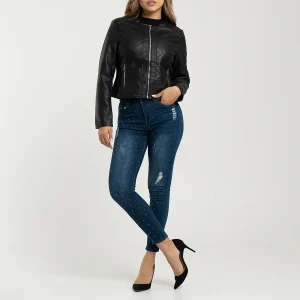 Chaqueta Sintetica Cuello Redondo Thais