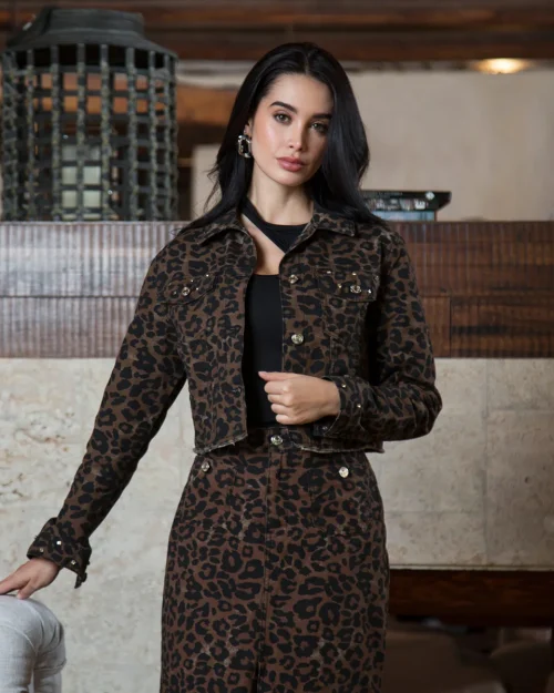 Chaqueta Slim Animal Print Gadiel