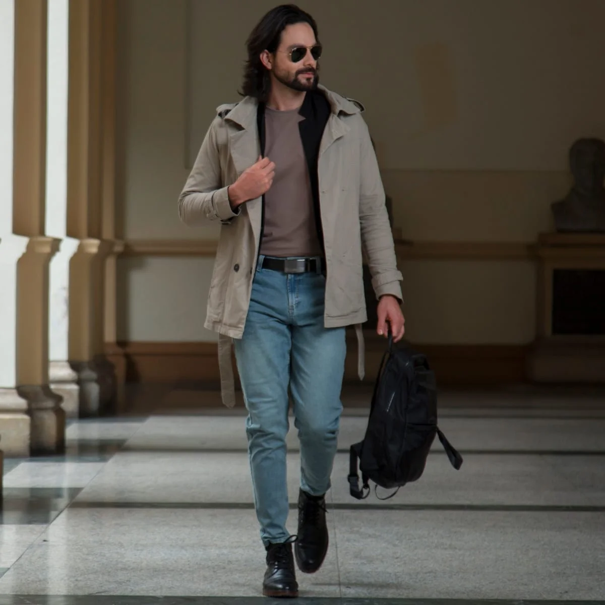 Chaqueta Tipo Gabardina Dril Regular Trench Prime