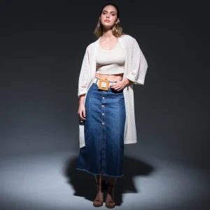 Falda Denim Larga Regular Charming