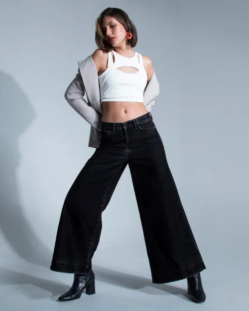 Jean Denim Wide Leg Garment