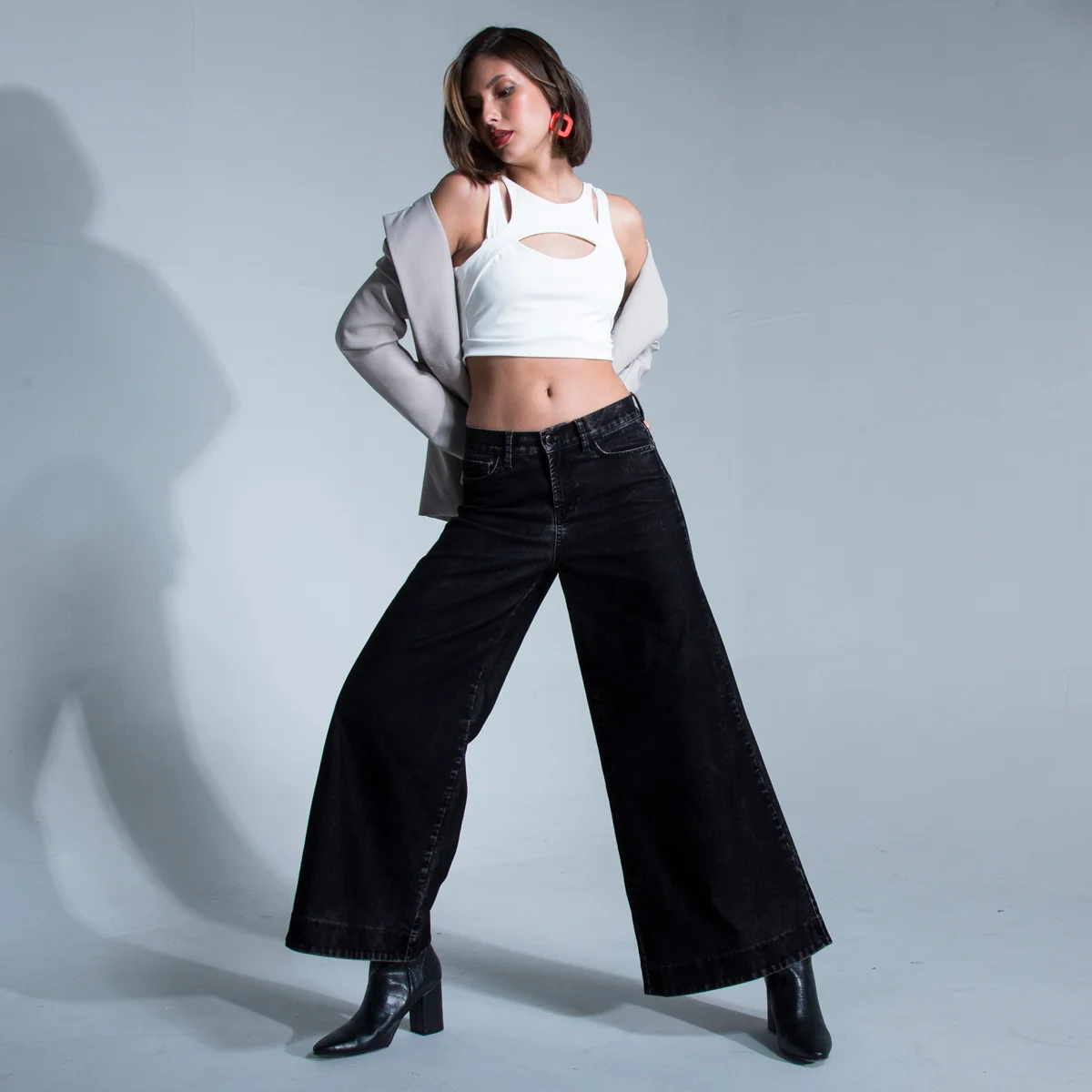 Jean Denim Wide Leg Garment