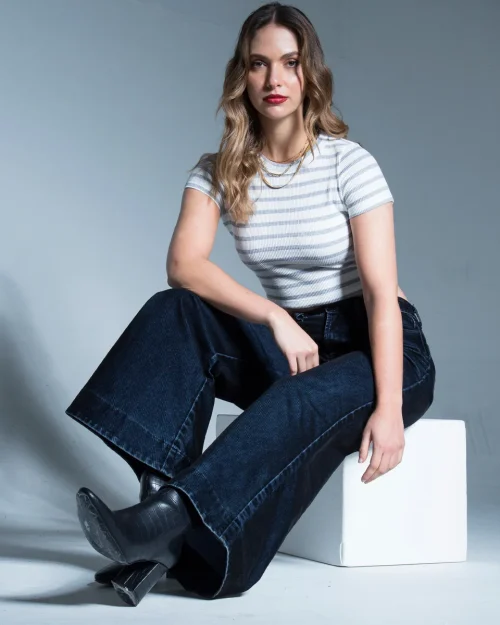 Jean Denim Wide Leg Velvett
