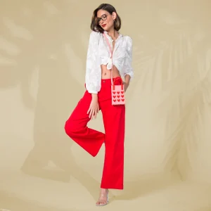 Pantalon Wide Leg Escarlata