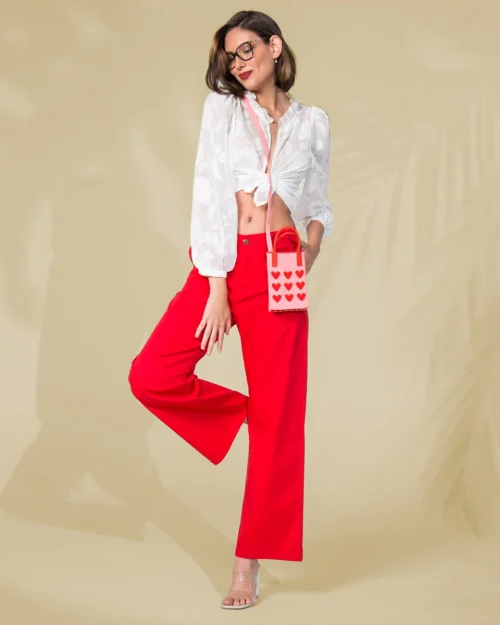 Pantalon Wide Leg Escarlata
