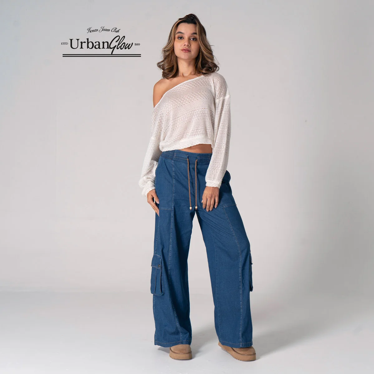 Pantalon Denim Wide Leg Iris