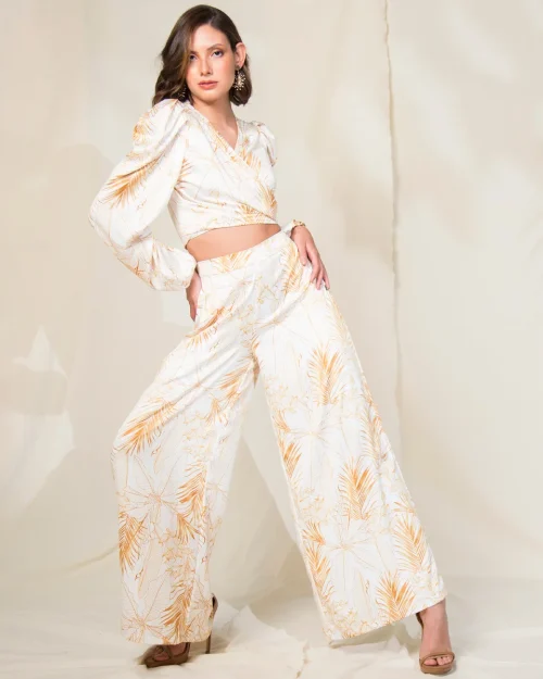 Pantalon Estampado Palazzo Sung