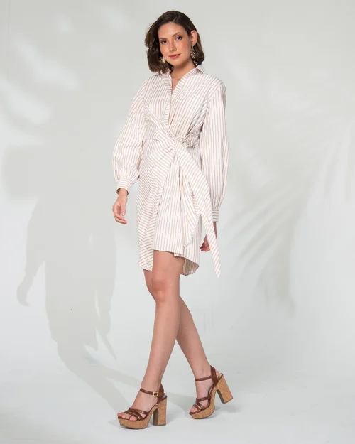 Vestido Drapeado Regular Rumma