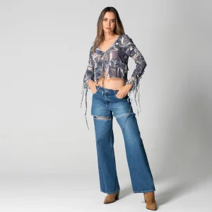 Blusa Manga Larga Escote V Karen