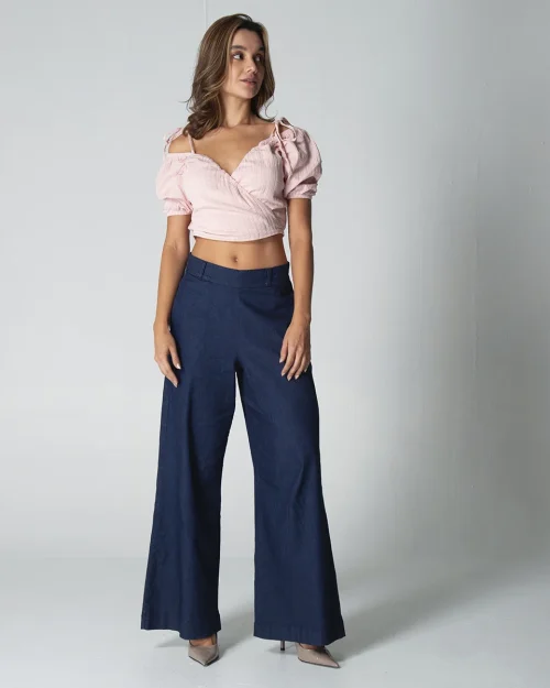 Blusa Regular Escote Cruzado Bulma