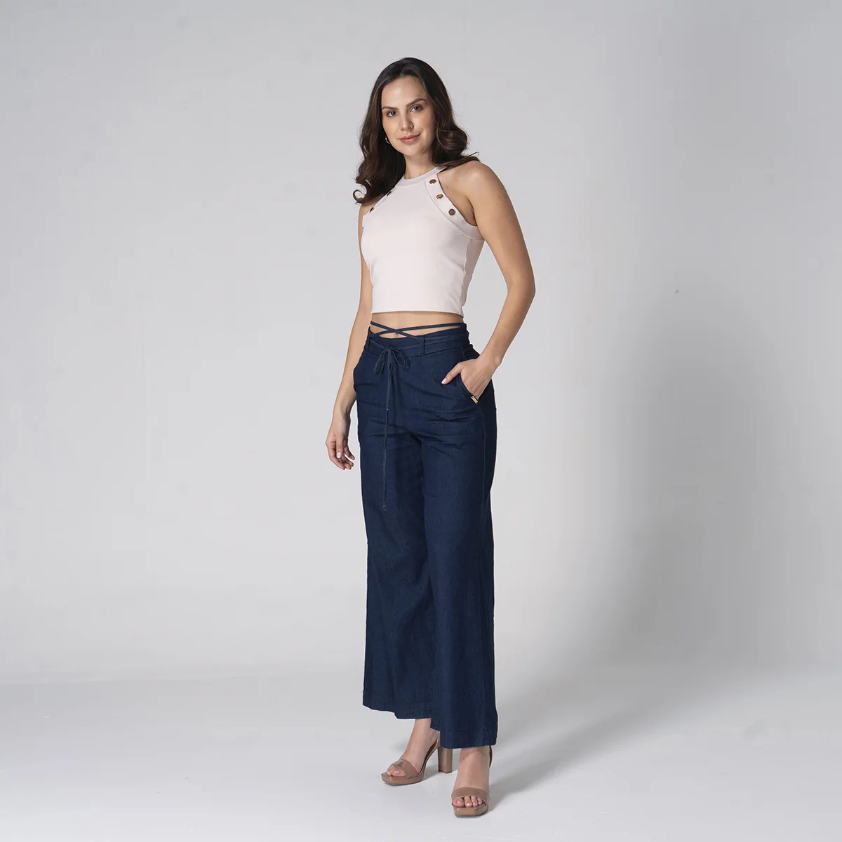 Blusa Slim Manga Sisa Wankii