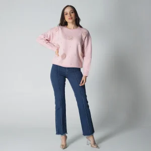 Buzo Hilo Cuello Redondo Flowers