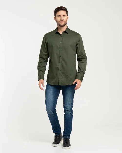 Camisa Manga Larga Unicolor Nereo