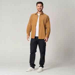 Camisa Slim Unicolor Manga Larga Ford