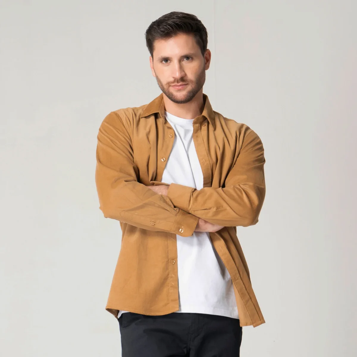 Camisa Slim Unicolor Manga Larga Ford