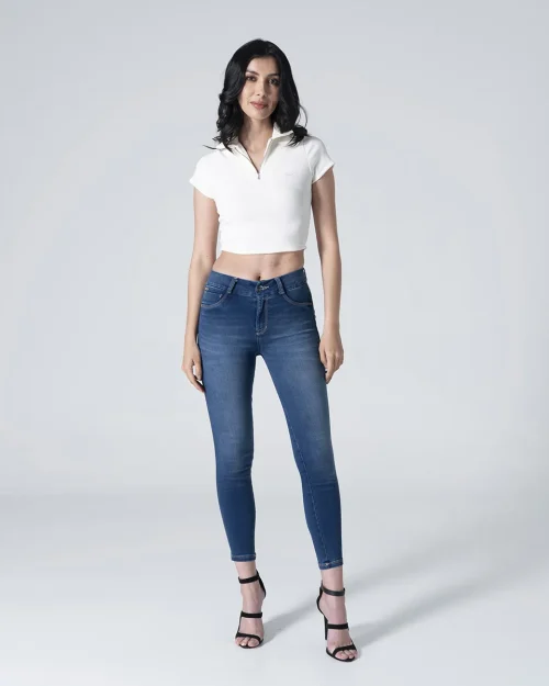 Camiseta Slim Polo Crop Beat