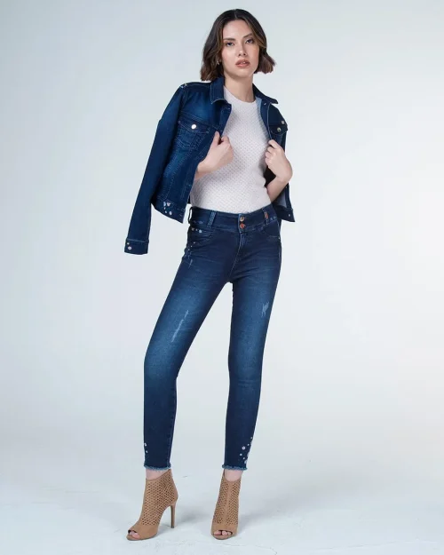 Conjunto Denim Botanical