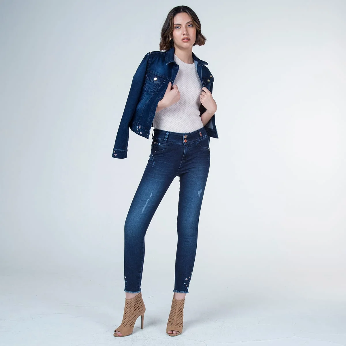 Conjunto Denim Botanical