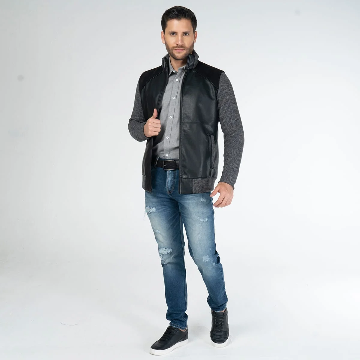 Chaqueta Sintetica Slim Knitt