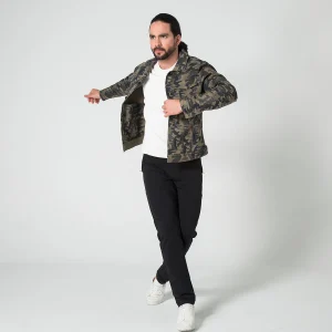 Chaqueta Denim Slim Clasica Camuflada Camp