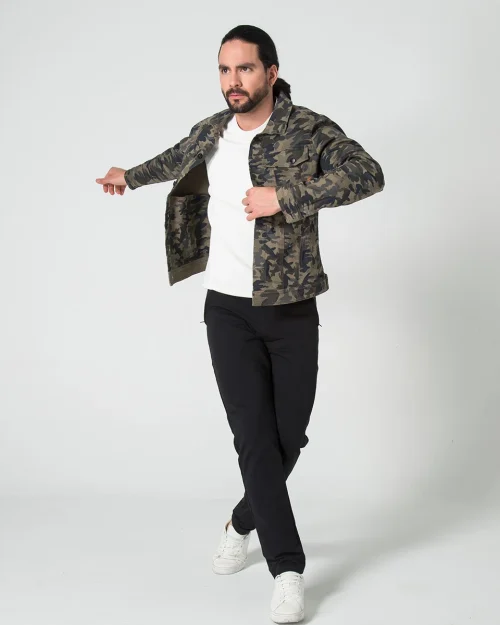 Chaqueta Denim Slim Clasica Camuflada Camp