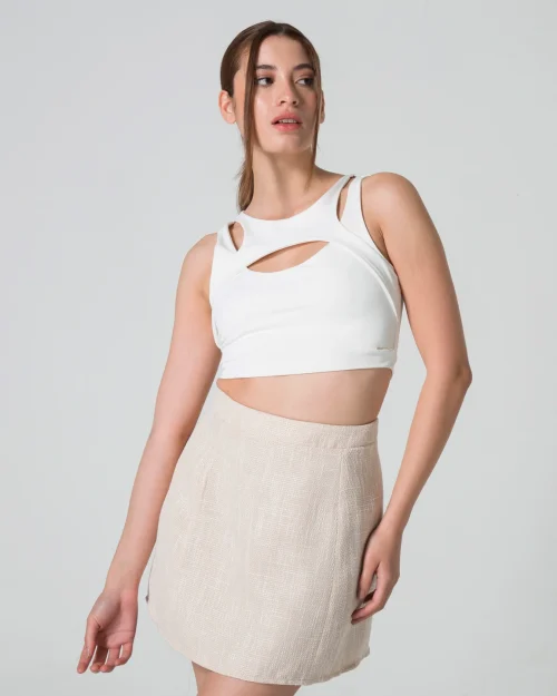 Crop Top Slim Asimetrico Smart