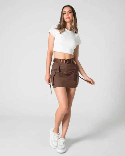 Falda Corta Dril Cargo Focus