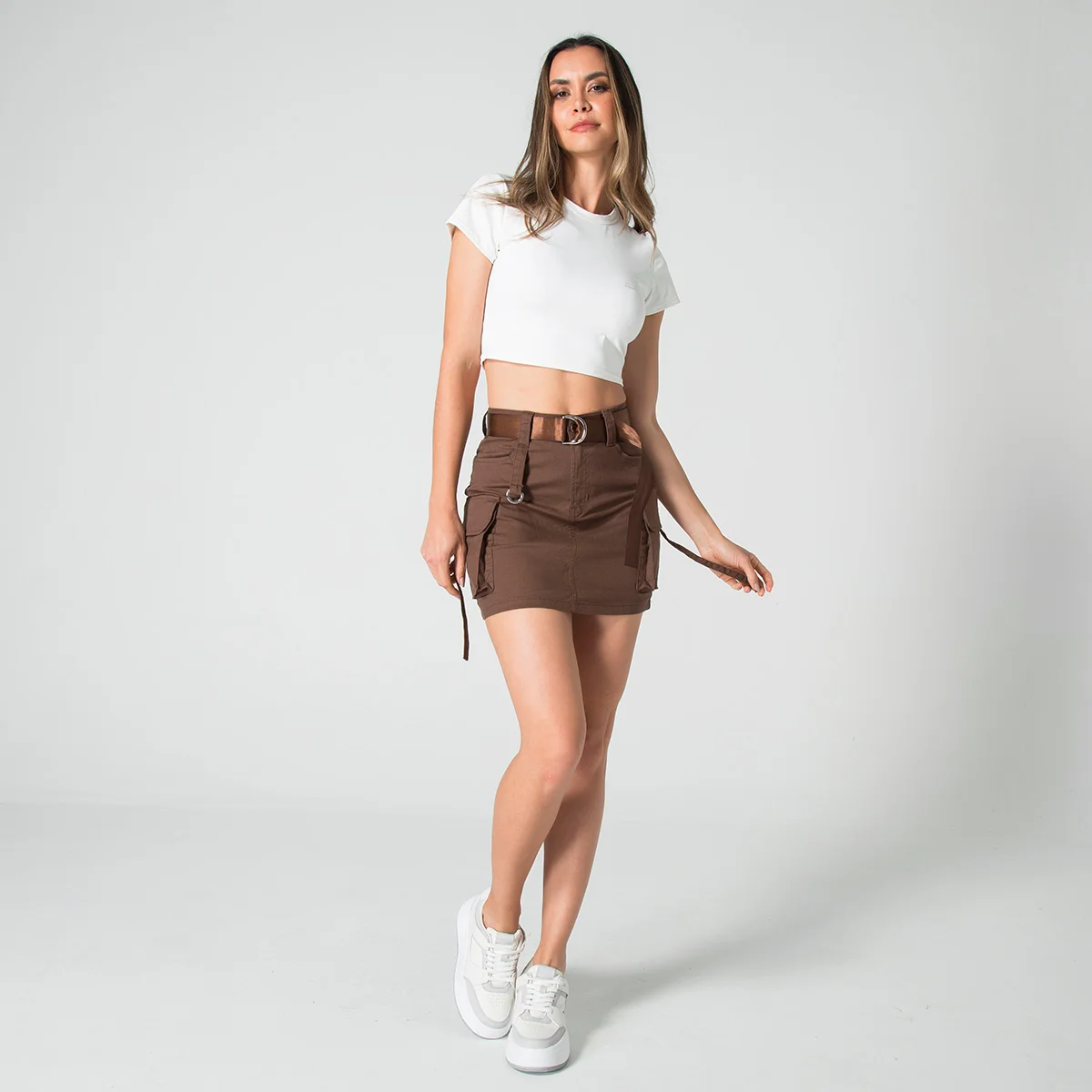 Falda Corta Dril Cargo Focus