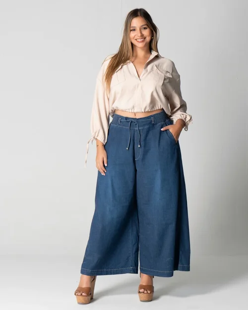 Jean Curvy Denim Culotte Eden