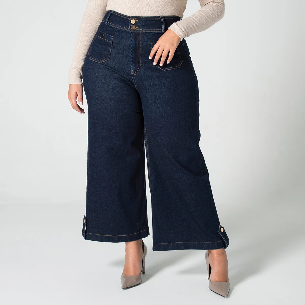 Jean Curvy Denim Culotte Myke