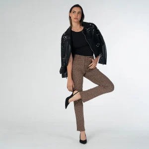 Jean Denim Slim Animal Print Pard