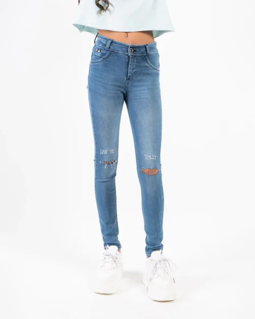 Jean Skinny Tiro Medio Now Teos