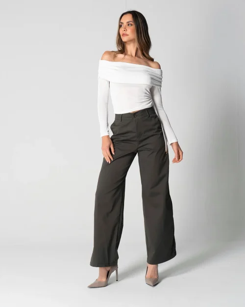 Pantalon Unicolor Wide Leg Zac
