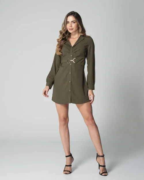 Vestido Corto Manga Larga Tynna