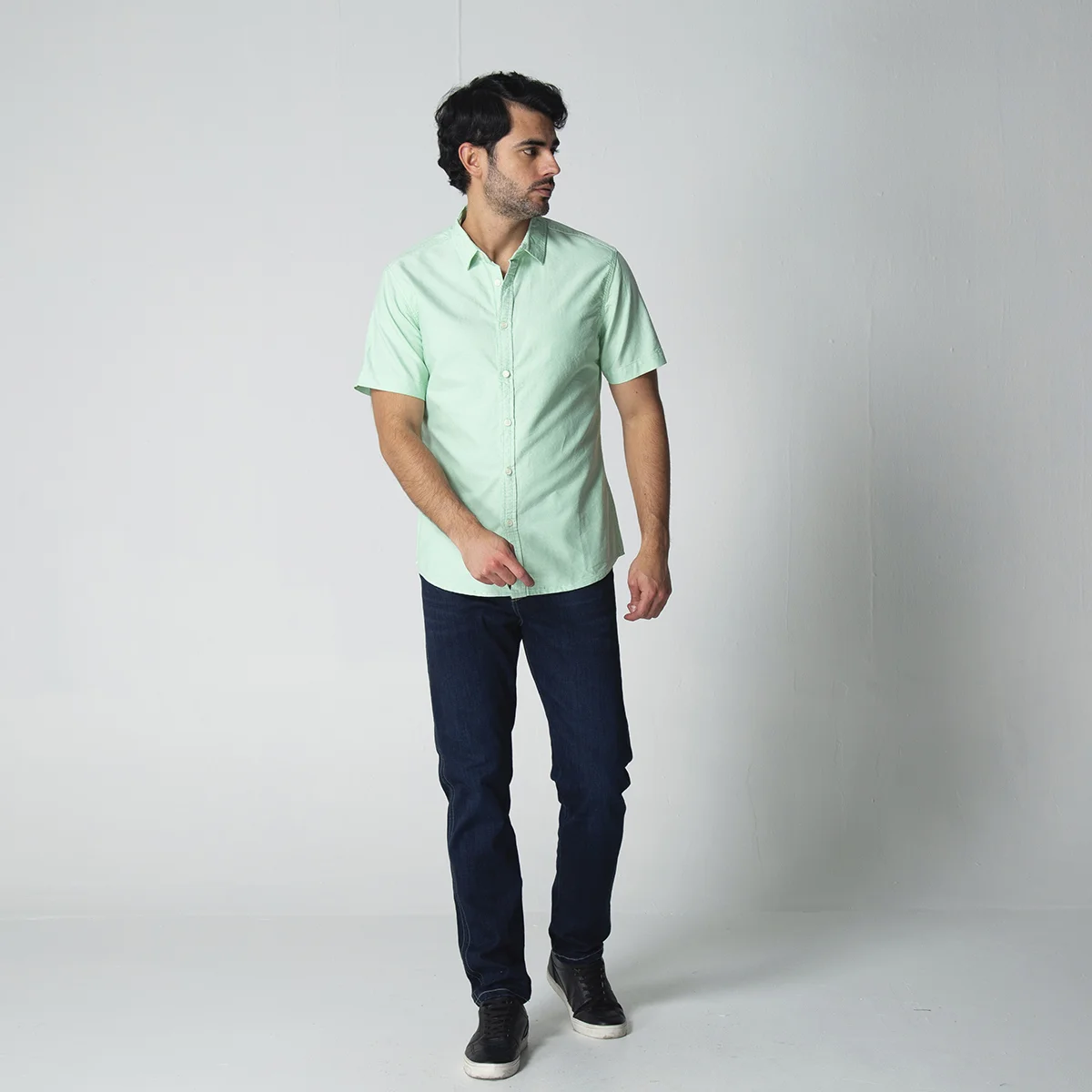 Camisa Slim Manga Corta Royal