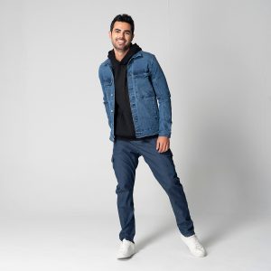 Chaqueta Denim Slim Dobby