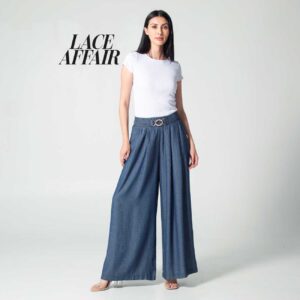 Pantalon Denim Palazzo Jade