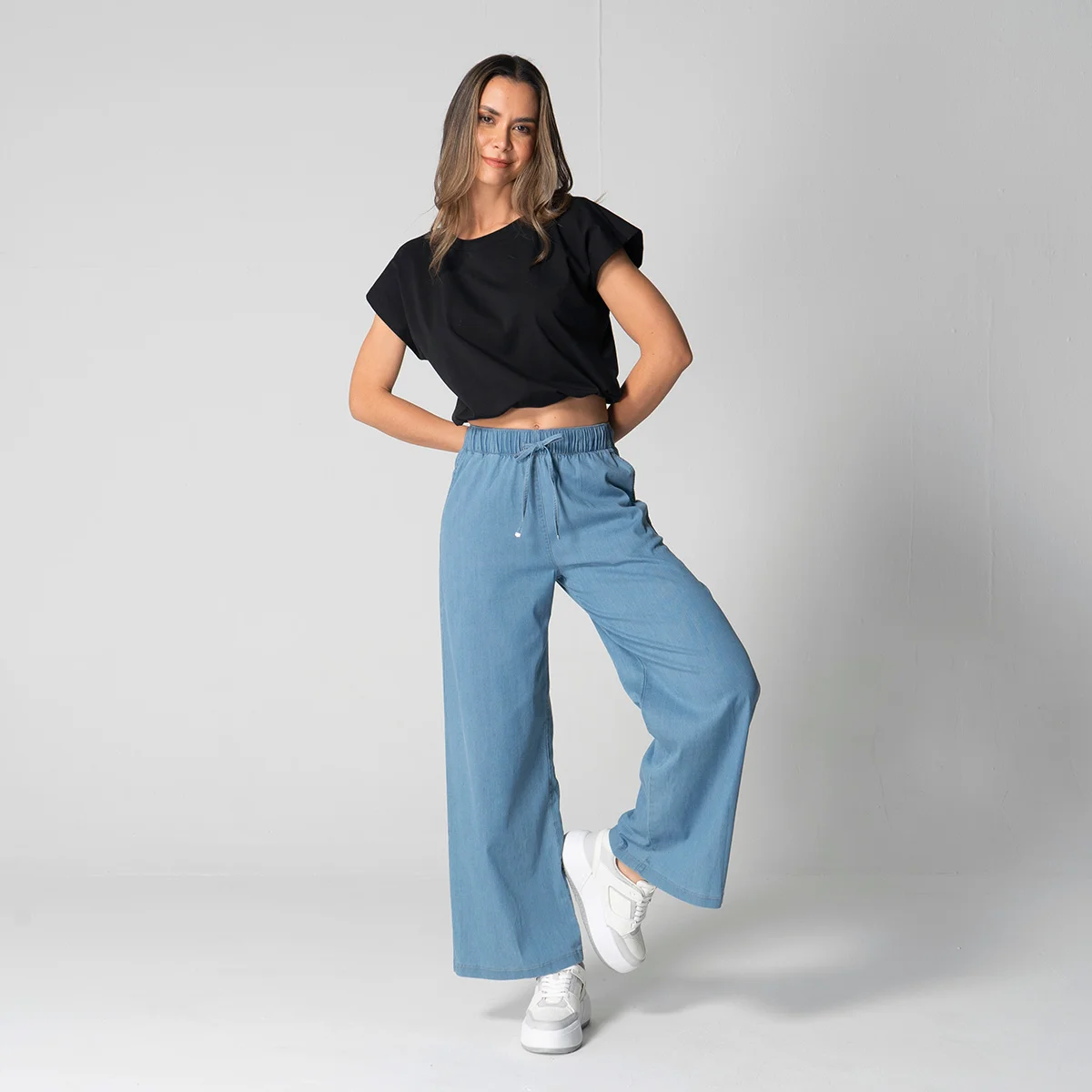 Pantalon Denim Wide Leg Fenix