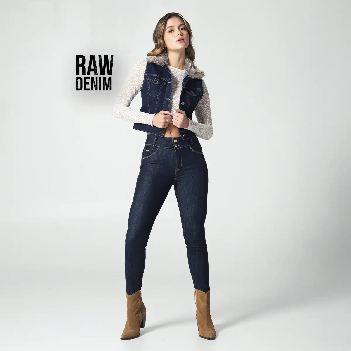 Chaleco Denim Slim Laving