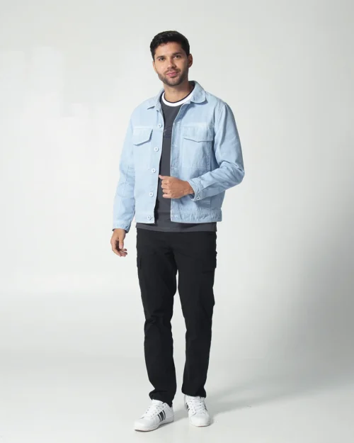 Chaqueta Regular Denim Clasica Sky