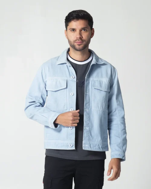 Chaqueta Regular Denim Clasica Sky