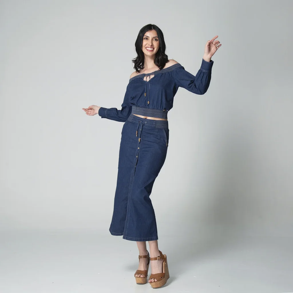 Falda Denim Slim Jari